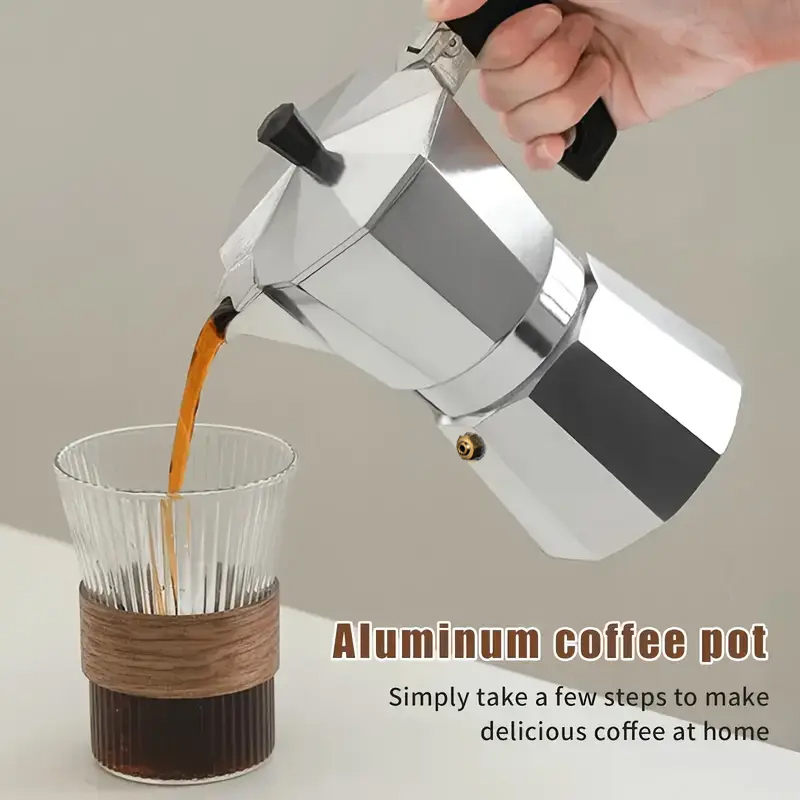 Outdoor Coffee Equipment - Cafeteira Moka Clássica de Alumínio 50-300ML