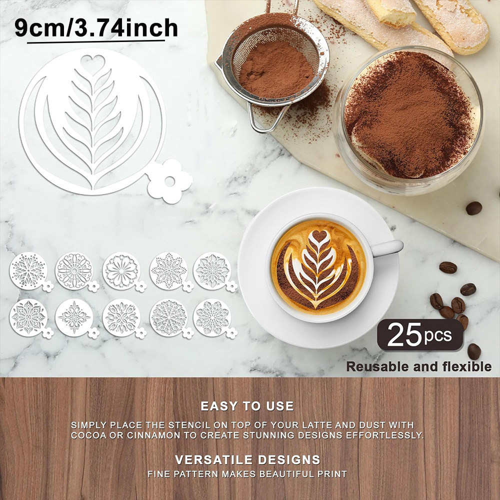 Conjunto de 25 Stencils para B - Coffee Shop Equipment avaliação e preço